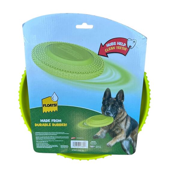 Whamo XL Gripsbee Jumbo‎ Dog Frisbee Toy Bright Green Soft Rubber Nubby Floats - Picture 3 of 3